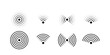 Wifi signal icons set illustration