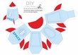 Paper rocket. Cut and glue the paper spaceship. Crafts activity page. DIY Miniature. Children art game.