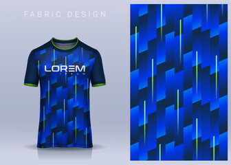 Fabric textile for Sport t-shirt ,Soccer jersey mockup for football club. uniform front view.