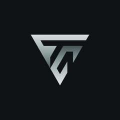 Wall Mural - creative sports triangle TC logo