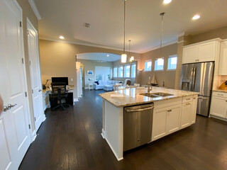 A nicely decorated cozy kitchen