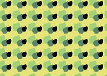 Vector Texture Background, Seamless Pattern. Hand Drawn, Yellow, Green, Black Colors.
