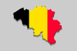 © Ruslan YEDEMSKYI - Belgium shape with flag in grey background. jpg