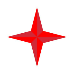 Wall Mural - glossy star icon on white background. flat style. red colors star icon for your web site design, log