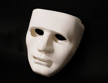 Theatrical Mask Set At An Angle To Give The Viewer An Impression Of Eye Movement.