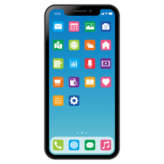 Mobile phone home screen スマホのホーム画面　アプリ