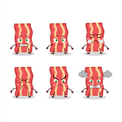 Poster - Bacon cartoon character with various angry expressions