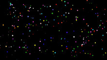 Illustration Of Colorful Stars On A Black Background
