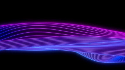Wall Mural - seamless loop animation. abstract colorful wavy background in bright neon purple and pink colors. mo