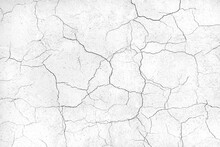 Crack Concrete White Wall Or Cement Wall Background