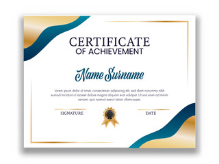 Sticker - Printable Certificate Of Achievement Award Template For Company.