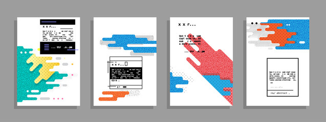 Covers with minimal designs. Abstract backgrounds. Vector frame for text Modern Art graphics for hipsters