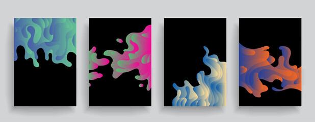 Wall Mural - Liquid color background design. Futuristic design posters