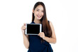 © Bangkok Click Studio - Young Asian woman showing tablet to camera