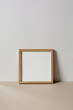 © Mareike Böhmer - Art Mockup Wooden Frame Square White Background