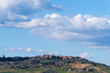 Landscape of small village in Italy, Pienza. Tuscany.