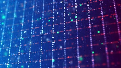 4K Digital coding and data background (loopable)