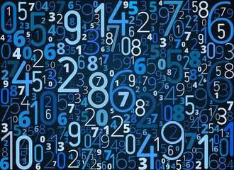 Wall Mural - Numbers vector background