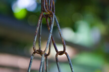 Chain Links With Blurred Background