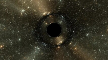Wall Mural - supermassive black hole in the galaxy center, accelerated motion. movement of stars around a black h