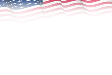 Top Border American Flag Illustration Graphic Fade Gradient Effect Presentation Card