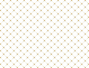 Golden minimalist vector seamless pattern. Art deco dot line rhombus seamless pattern vector. Simple gold and white abstract background with small shapes, dots, lines, grid. Vector illustration
