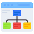 A flat design, icon of web sitemap