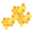 © Aksana - honeycomb icon on white background. flat style design.