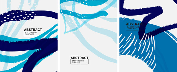 Social media abstract backgrounds. Abstract hand drawn doodles. Vector illustration for covers, banners, flyers