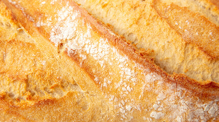 Sticker - Fresh bread crust as background.