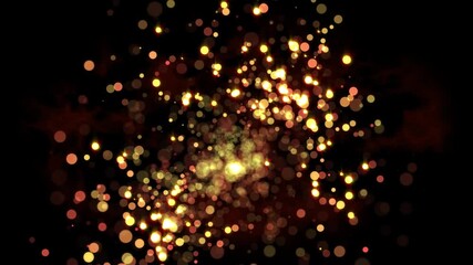Wall Mural - 4k abstract motion background animation shining energy particles and magic dust forms turbulent wave