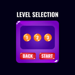 Wall Mural - funny colorful jelly game ui level selection interface. perfect for 2d games vector illustration