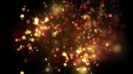 Wall Mural - 4k abstract motion background animation shining energy particles and magic dust forms turbulent wave