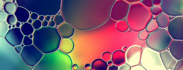 Water bubbles abstract colorful  background