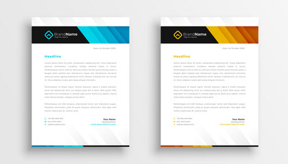Wall Mural - stylish business letterhead templates set of two