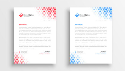Wall Mural - abstract halftone style letterhead template design