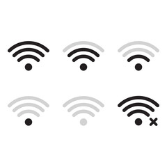 Poster - wifi icon on white background