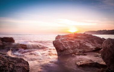 sunset on the beach