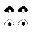 © Kusdarti - Set of upload and download icon vector illustration