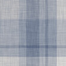 Seamless French Farmhouse Woven Linen Abstract Texture. Ecru Flax Blue Hemp Fiber. Natural Pattern Background. Organic Ticking Fabric For Kitchen Towel Material. Pinstripe Material Allover Print
