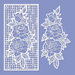 © Zerlina - Decorative element with roses. For cutting from any material. Vector