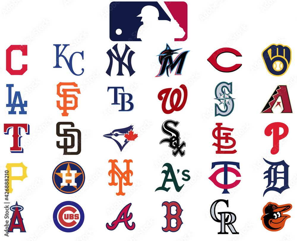Vector De Stock Major League Baseball Logo Set Of All 30 Mlb Teams baseball-opening-day-richard-k-miller