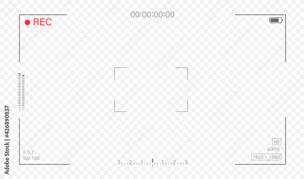 Image vectorielle Stock Video camera viewfinder. Camera frame template ...