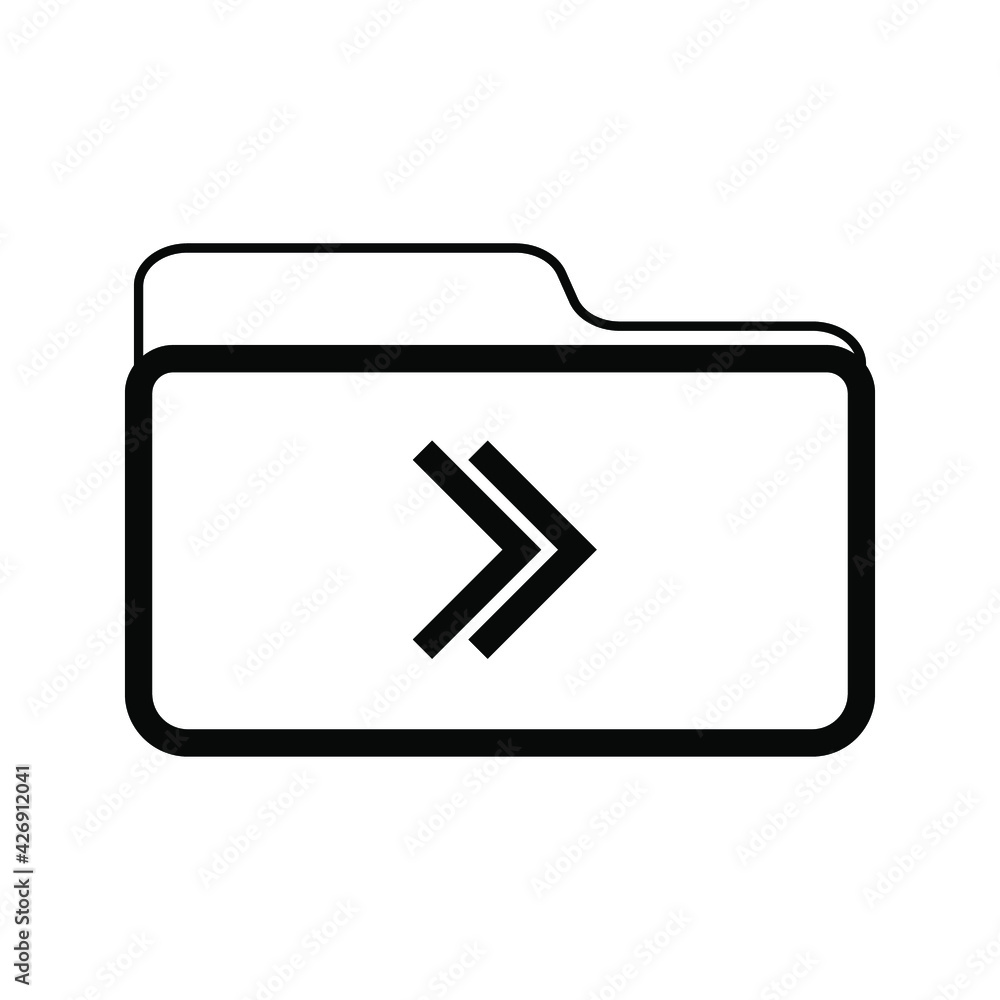 Folder Icon in trendy flat style isolated on white background, for your ...