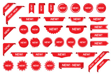 Poster - New tag sticker labels collection in red