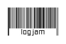 Barcode On White Background With Inscription Logjam Below