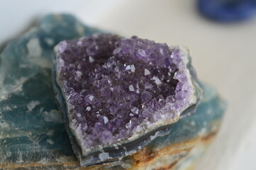 amethyst druse mineral on collection