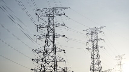 electricity pylons and power lines