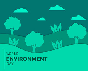 Wall Mural - Simple World Environment Day Vector