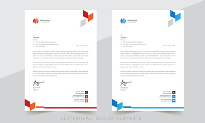 Wall Mural - Modern Company Letterhead Design Template 